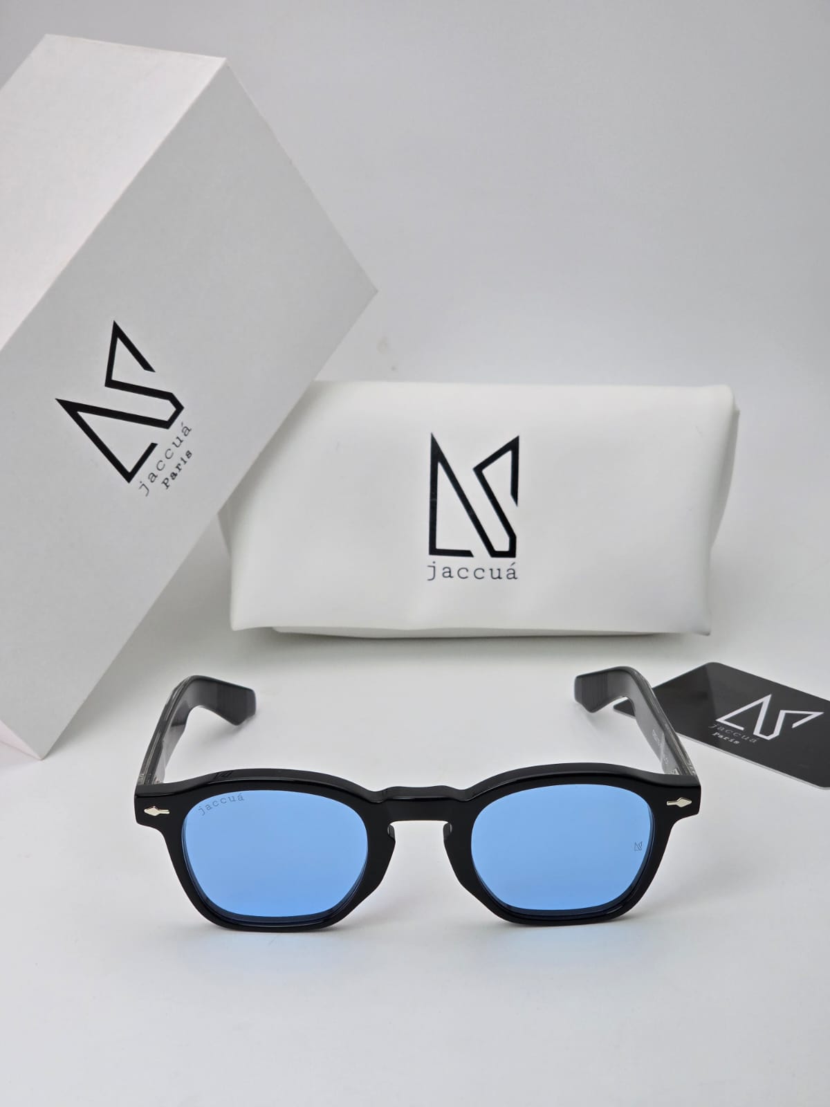 Blue Lens Square Sunglasses