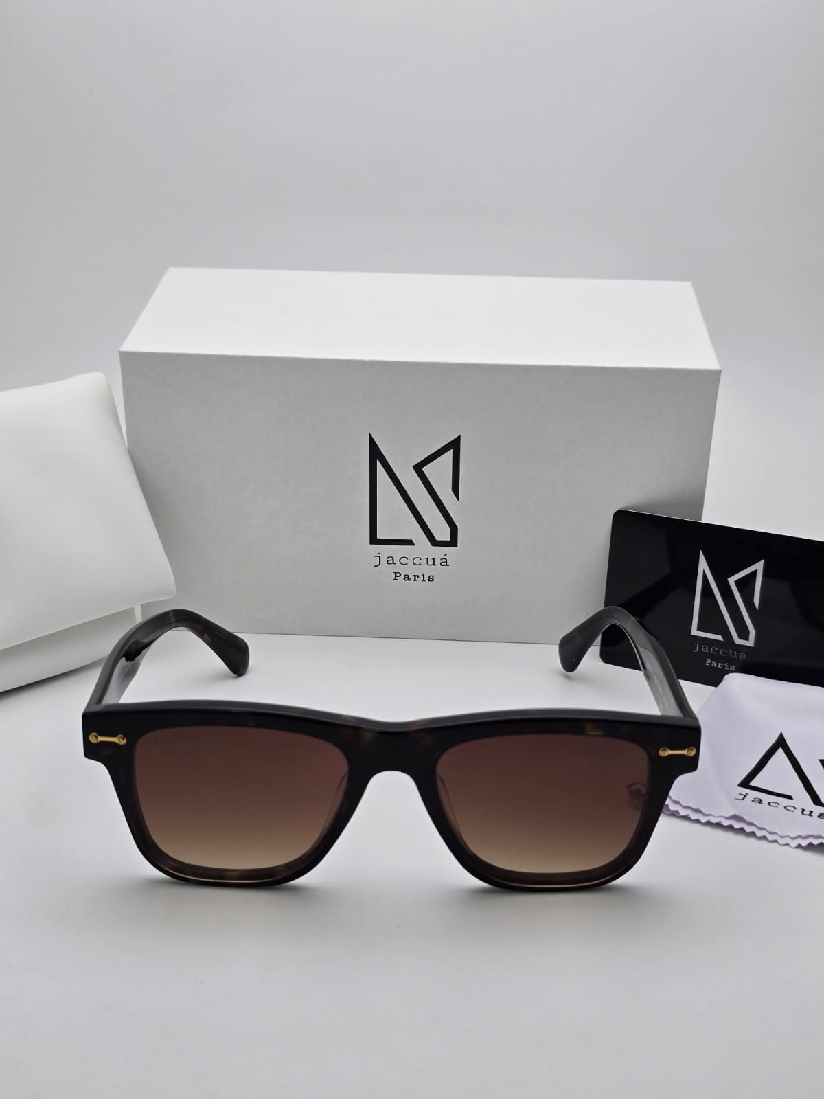 Brown Gradient Square Sunglasses