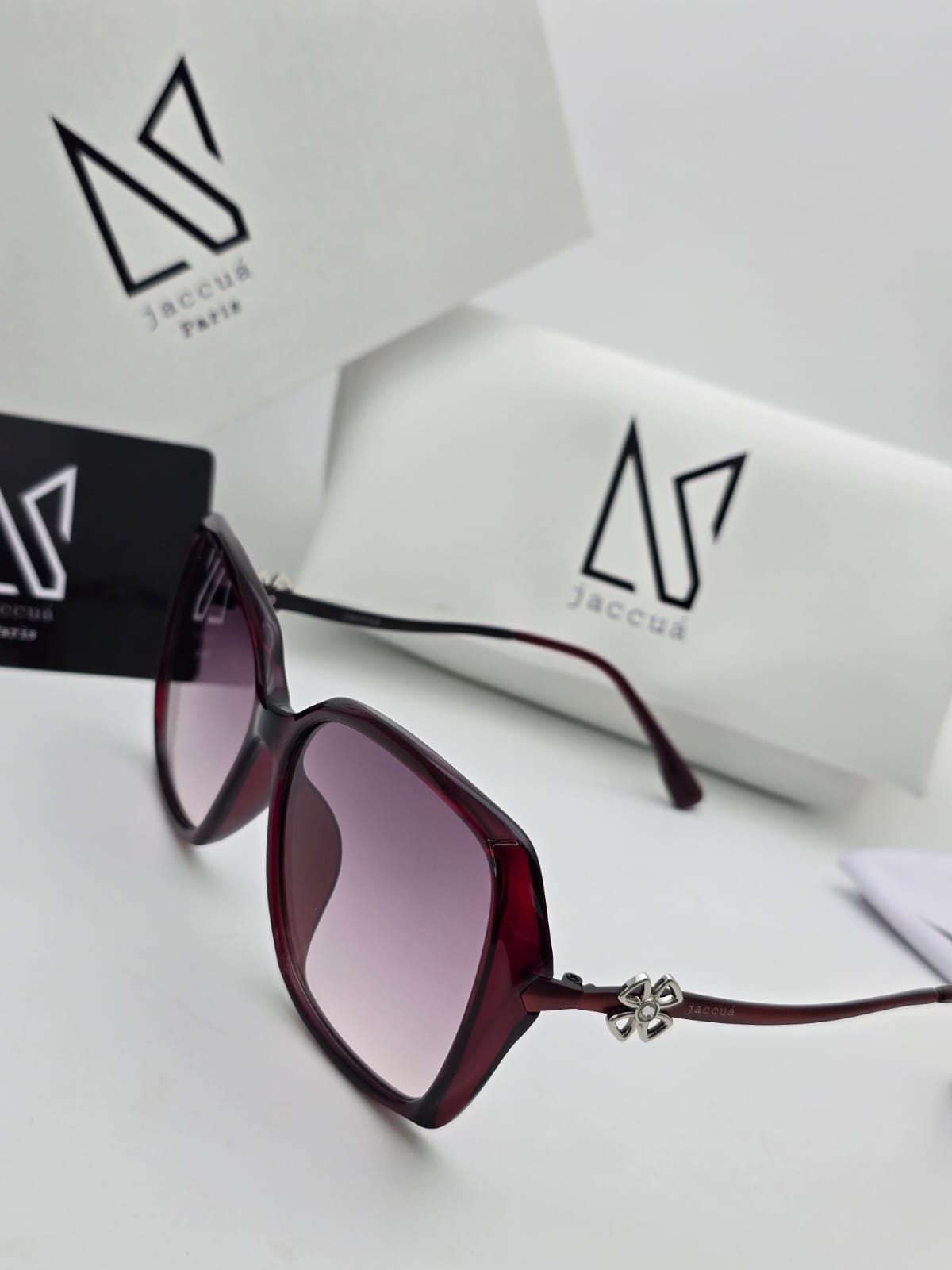 Burgundy Butterfly Sunglasses